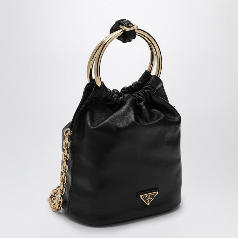 Prada Black Nappa leather mini bucket bag 1BC227OOO2DX8P_PRADA-F0002