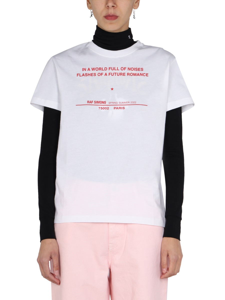 RAF SIMONS LOGO PRINT T-SHIRT 221-W104190010010