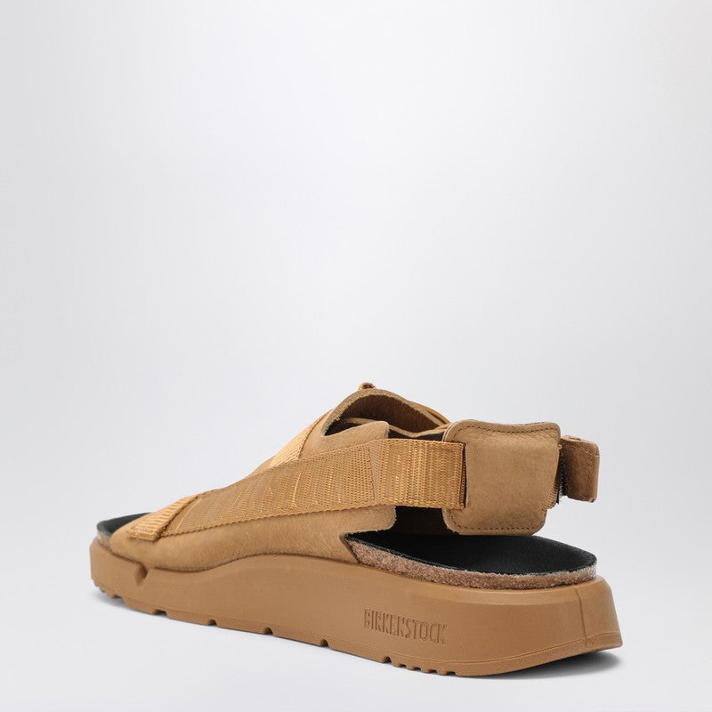 BIRKENSTOCK Cork Brown Shinjuku sandal in natural leather and tissue 1024621LEO_BIRKE-CB