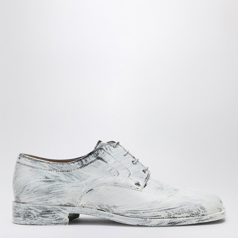 Maison Margiela Tabi lace-up in white painted leather S97WQ0052P4128P_MARGI-H8680