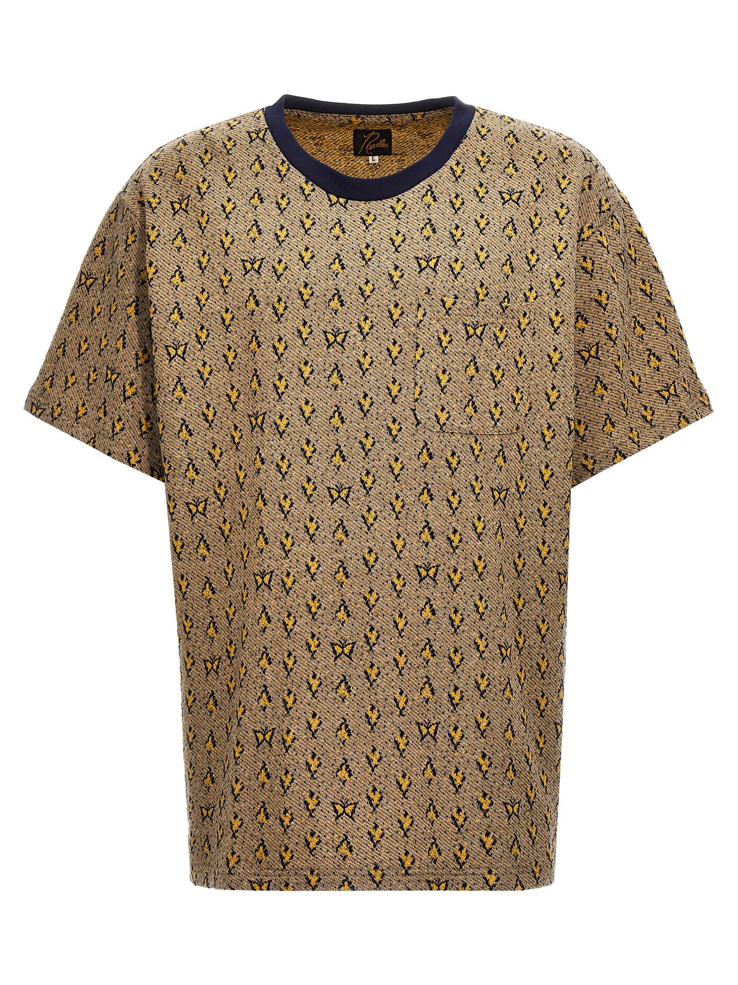 Needles JACQUARD PATTERNED T-SHIRT OT243AYELLOW