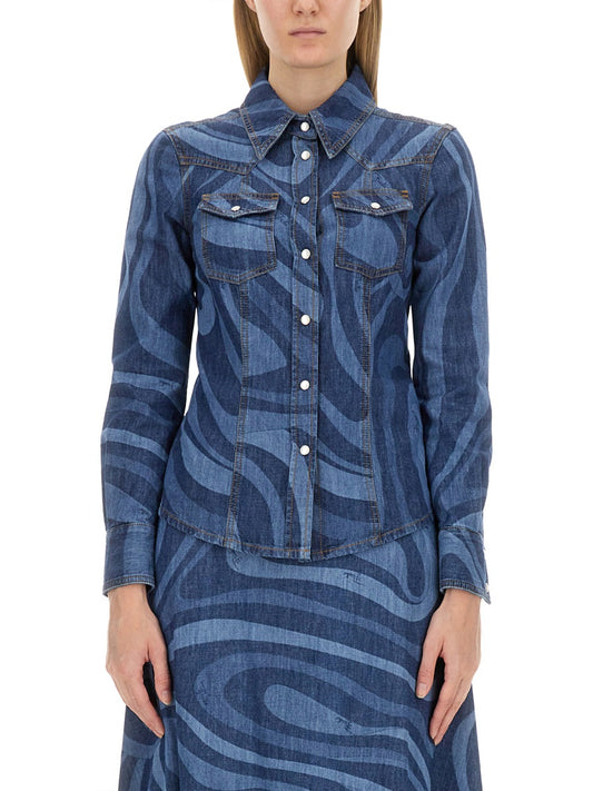 Emilio Pucci DENIM SHIRT 4HDJ054H997A02