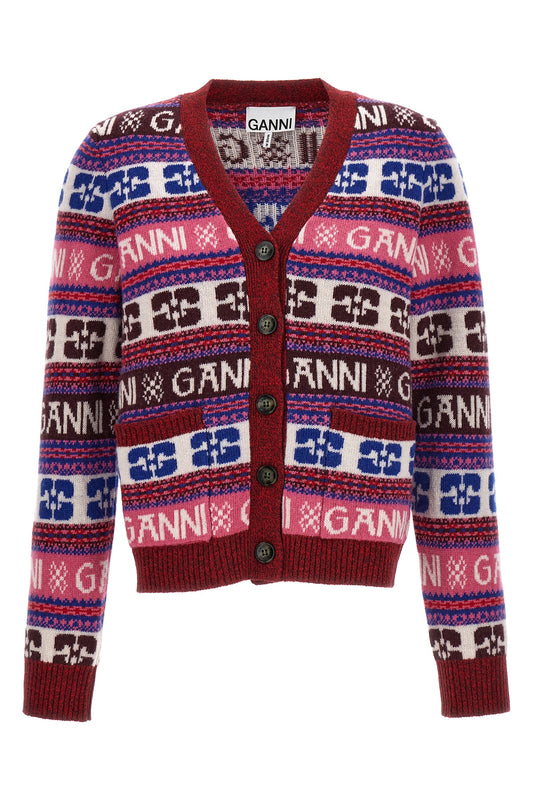 GANNI LOGO CARDIGAN K2122999