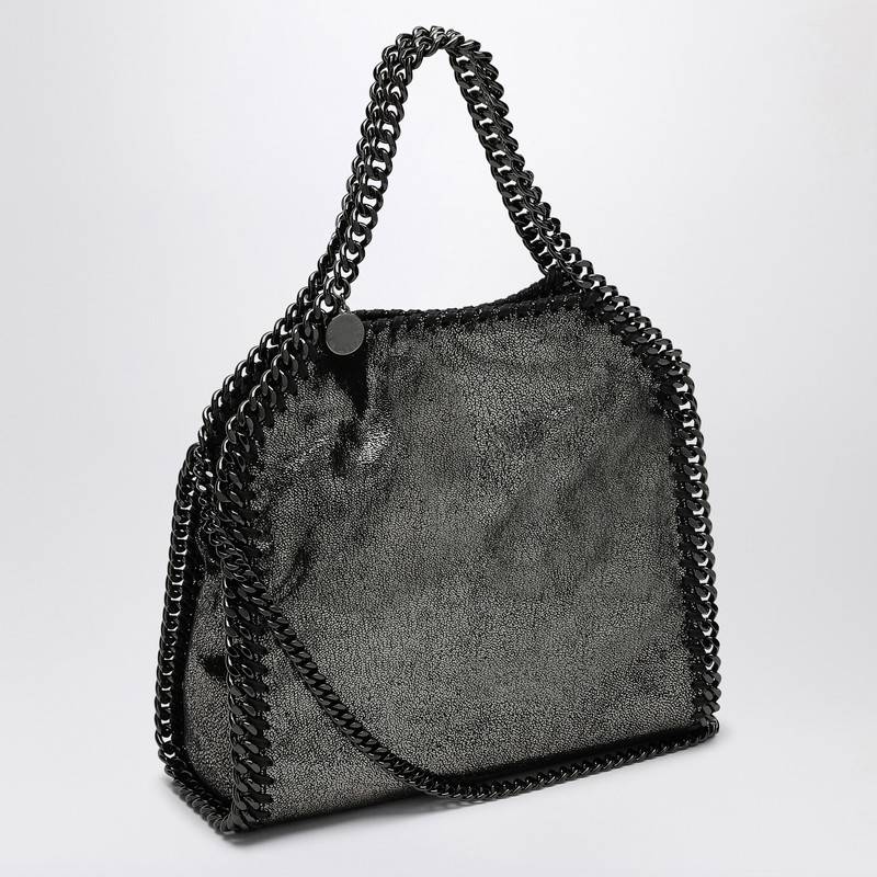 Stella McCartney Falabella mini metallic ruthenium-coloured bag 371223WP0489Q_STELL-1111