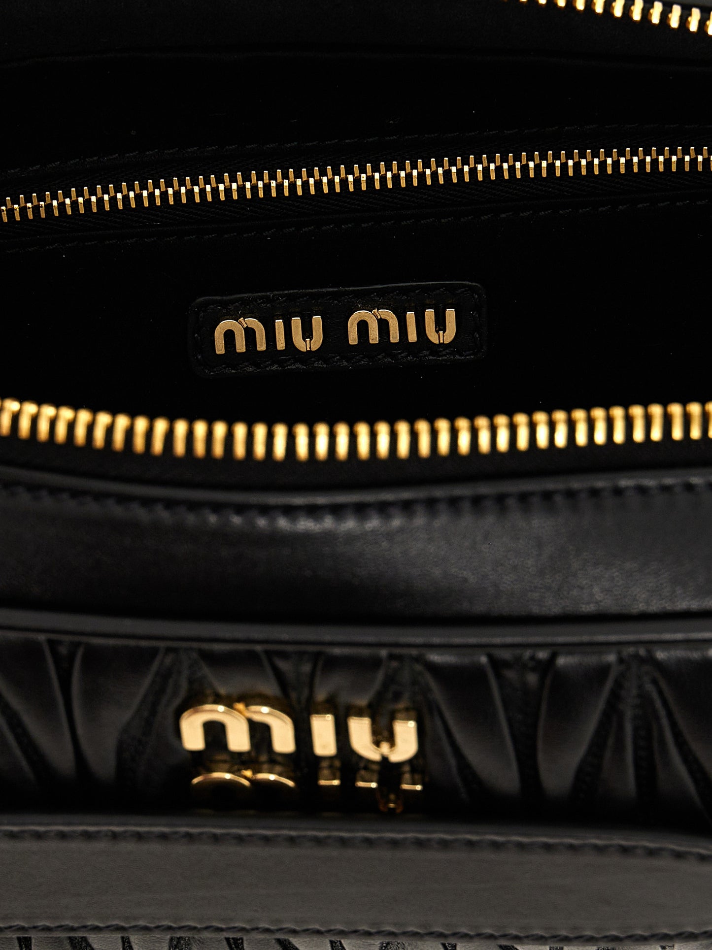 MIU MIU MATELASSÉ LEATHER CLUTCH BAG 5BF122N88F0002