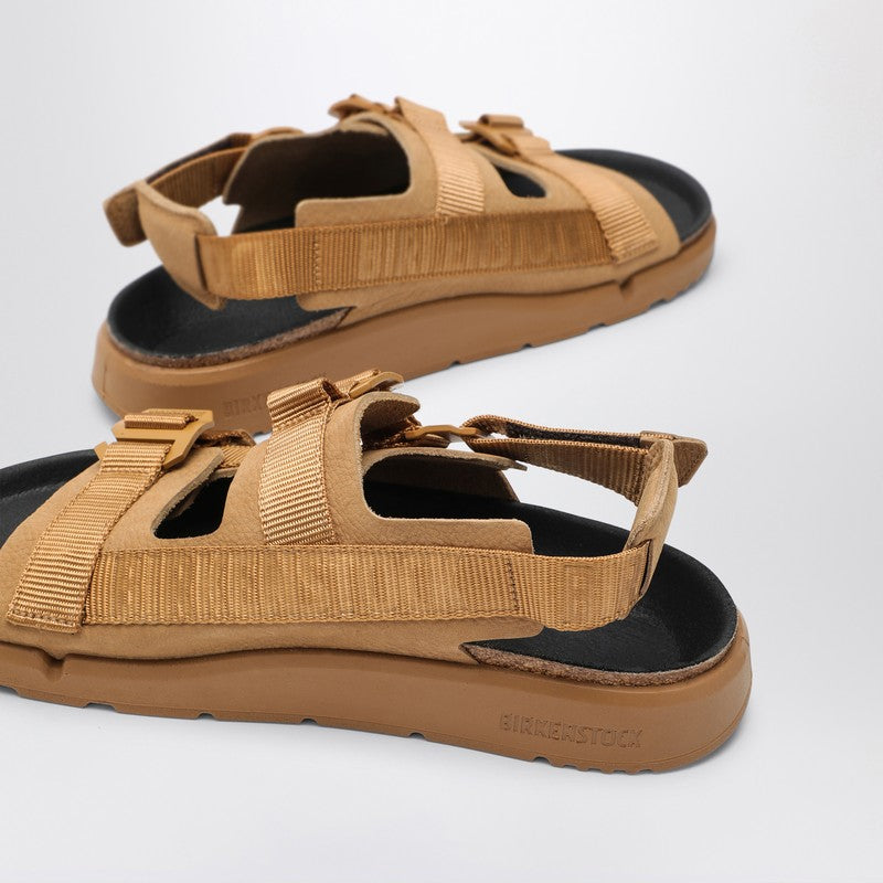 BIRKENSTOCK Cork Brown Shinjuku sandal in natural leather and tissue 1024621LEO_BIRKE-CB