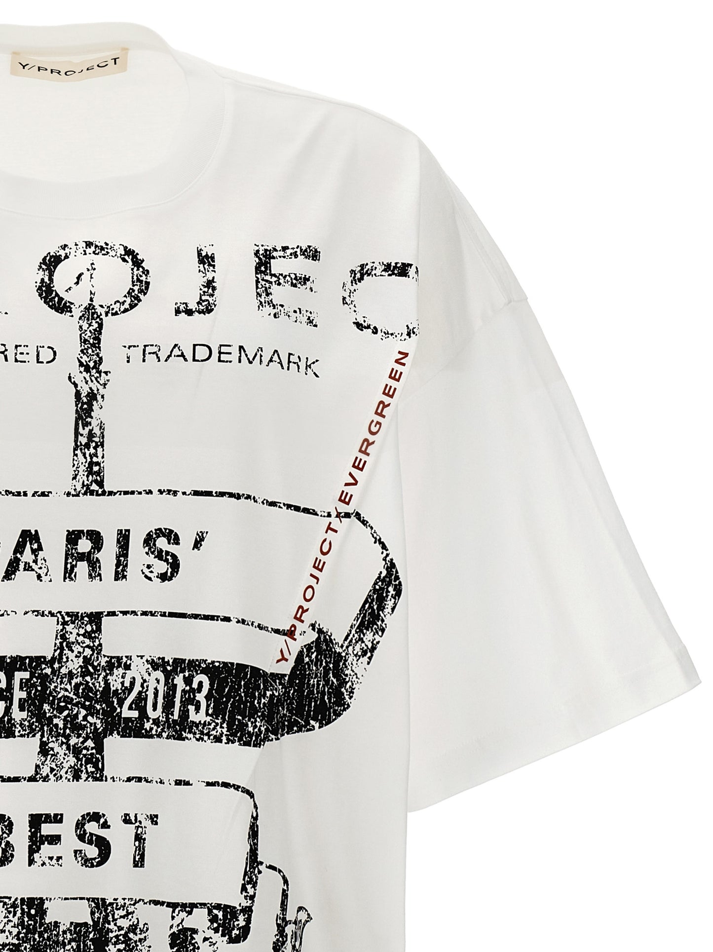 Y/Project 'EVERGREEN PARIS' T-SHIRT 204TS002EVERGREENOPTICWHITE