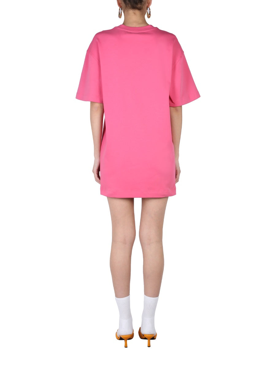 MOSCHINO FLOCKED LOGO DRESS 042305262206