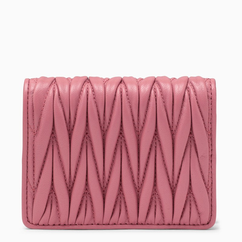 MIU MIU Begonia coloured Nappa leather quilted wallet 5MV2042FPPO_MIU-F0638