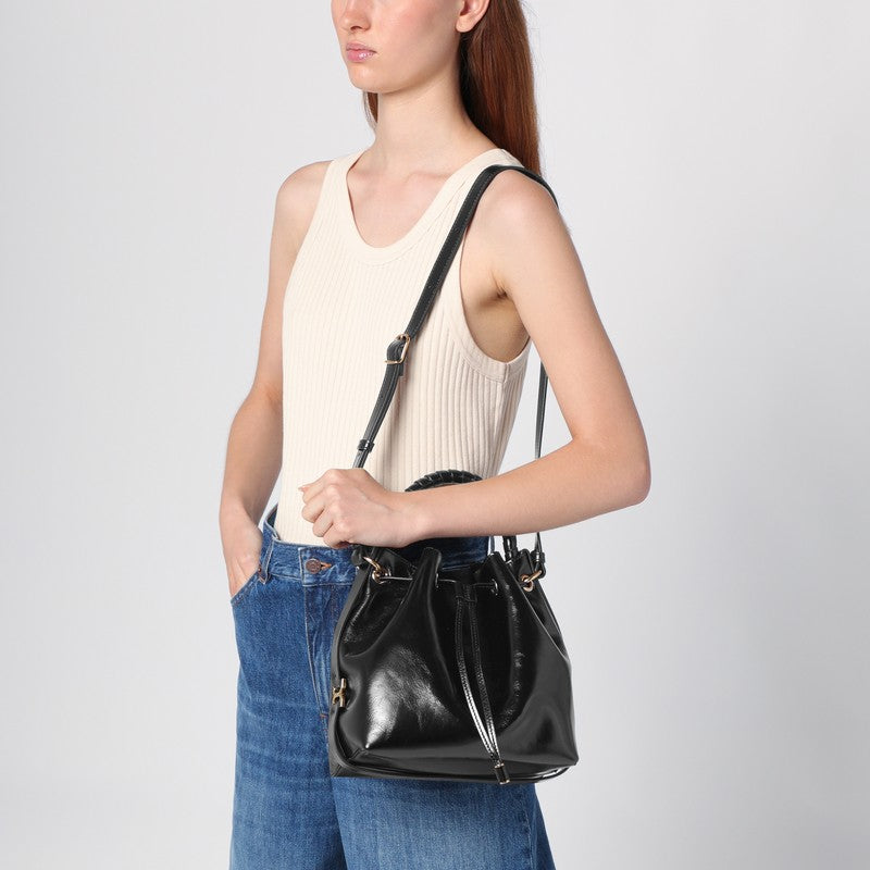 Chloé Marcie bucket bag in black leather CHC24AS606N57P_CHLOE-001