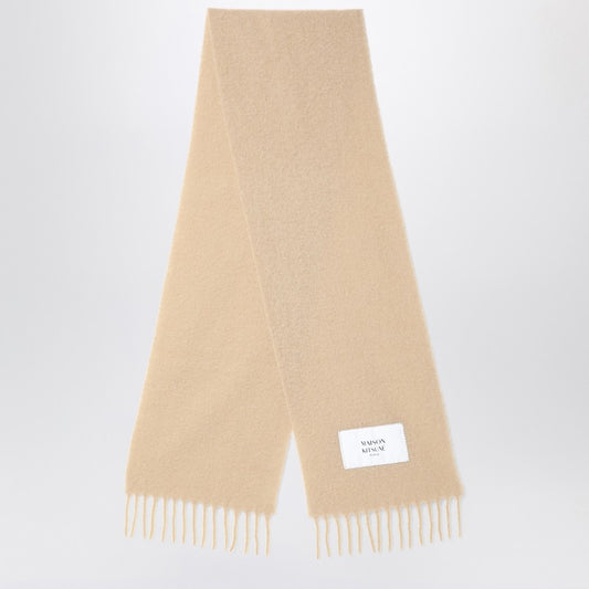 Maison Kitsuné Light beige wool-blend scarf LM06206UWA0022P_KIT-P242