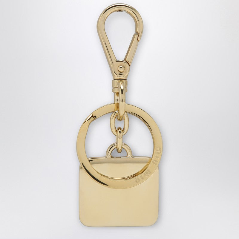 MIU MIU Gold keyring with logo 5PS0662F4AP_MIU-F0002