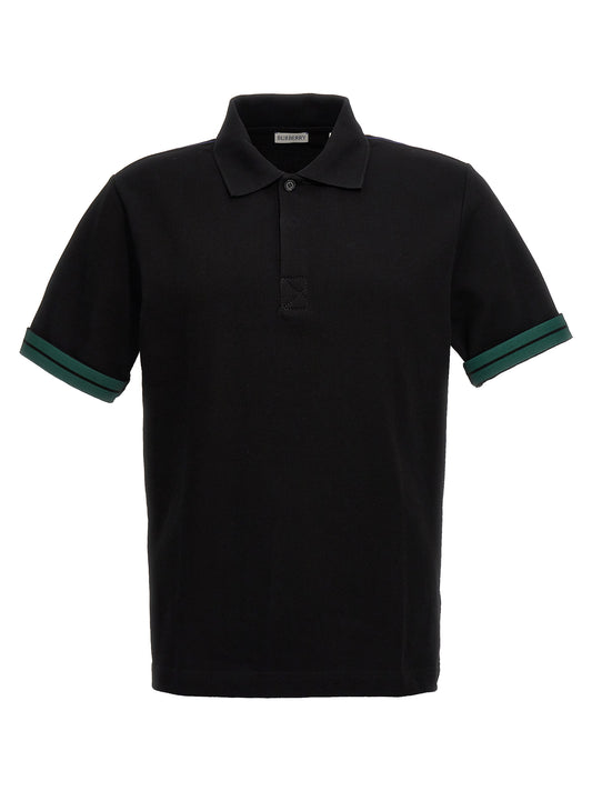 Burberry SLEEVE-TURN-UP POLO SHIRT 8082127BLACK