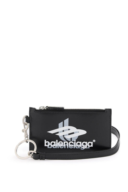 Balenciaga leather cardholder with key-ring 5945482AAPK1090