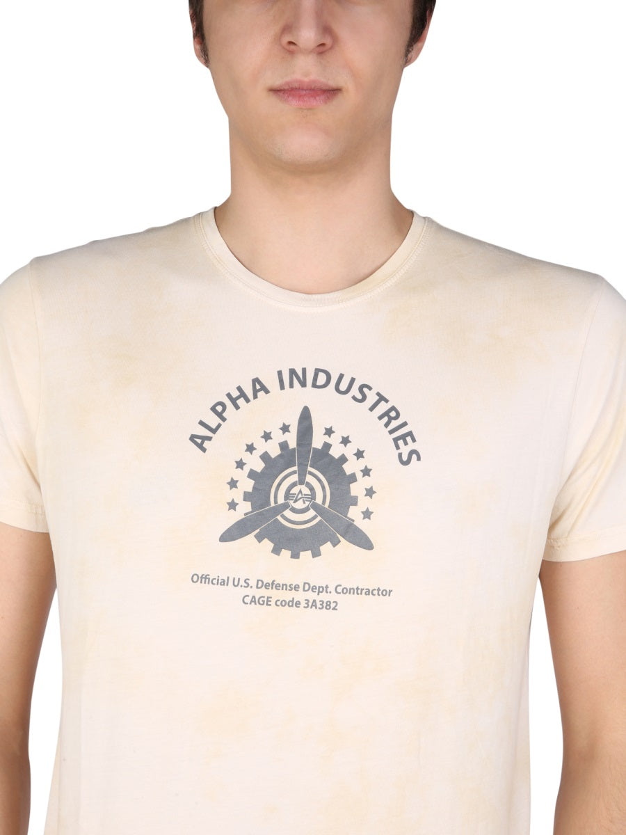 ALPHA INDUSTRIES LOGO PRINT T-SHIRT 106515136