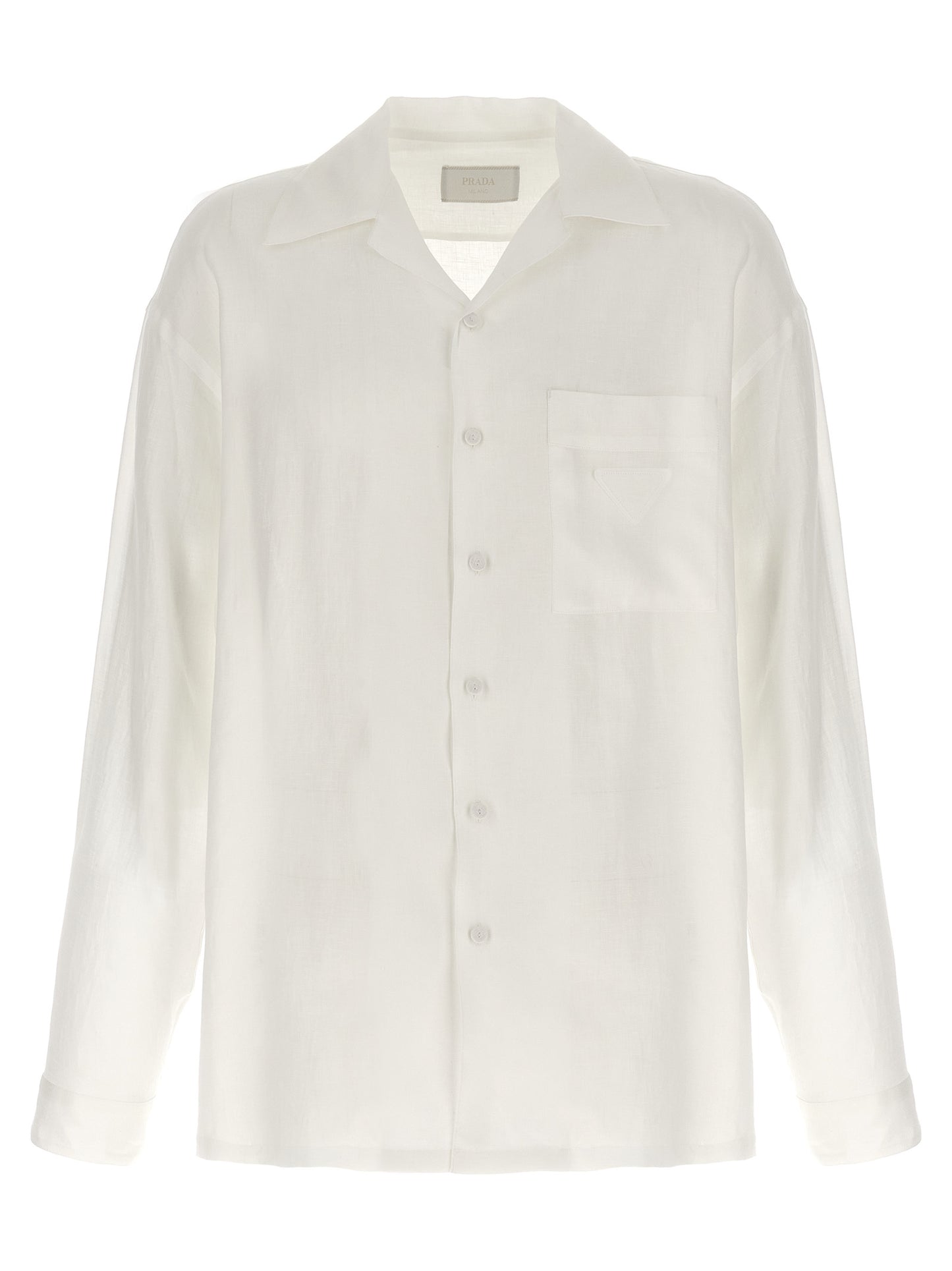 Prada LINEN LOGO SHIRT SC737SOOO14H4F0009