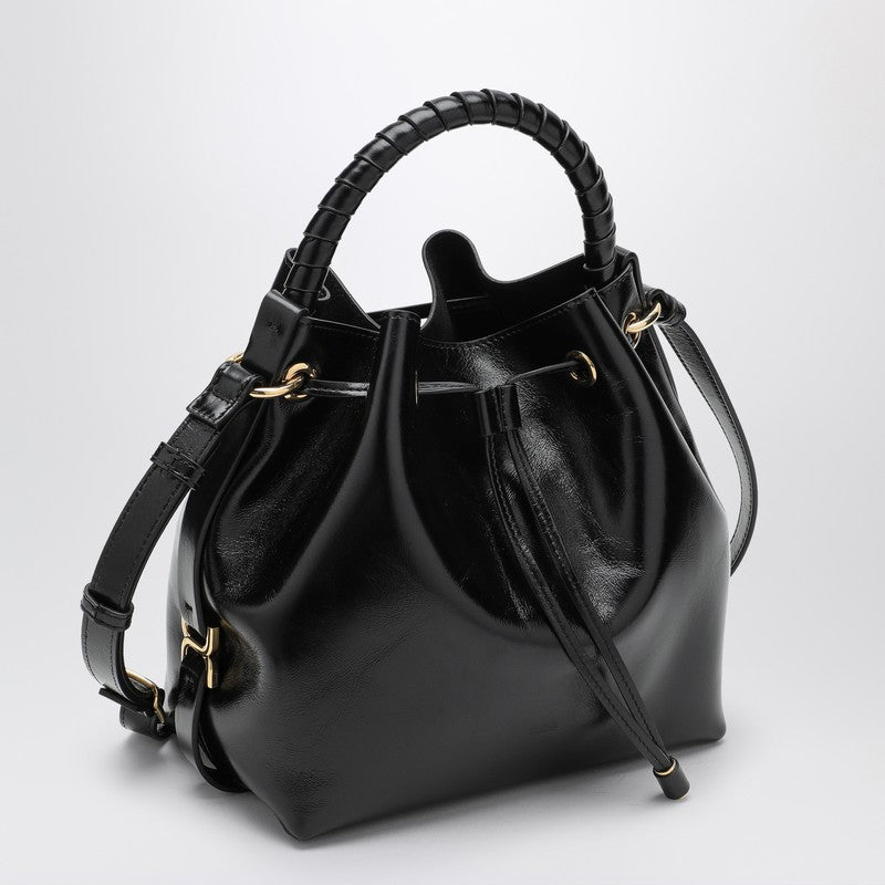 Chloé Marcie bucket bag in black leather CHC24AS606N57P_CHLOE-001