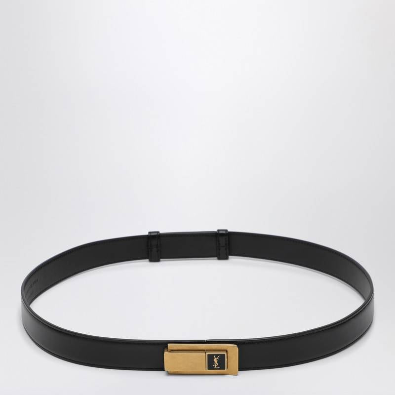 Saint Laurent Black belt with Charniere buckle 806631AAD6CP_YSL-1000