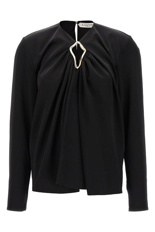 LANVIN METALLIC DETAIL BLOUSE RWTO00045822H2310