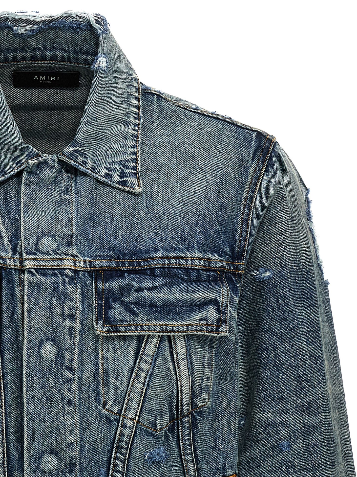 AMIRI 'TRUCKER' DENIM JACKET AMDNTR1001ANTIQUEINDIGO