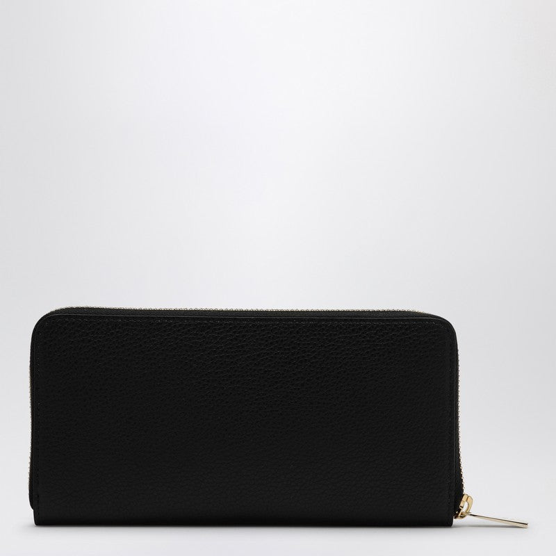 Christian Louboutin Black grained calf leather By My Side Wallet 3235083LEP_LOUBO-CM53