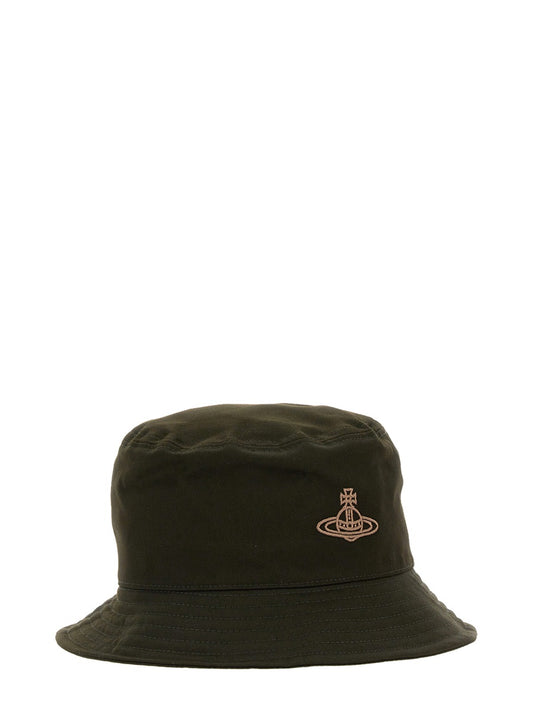 Vivienne Westwood BUCKET HAT WITH LOGO EMBROIDERY 81020009W00KTM401