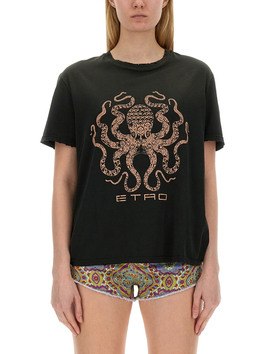 ETRO LOGO PRINT T-SHIRT WRJB0006AJ212N0000