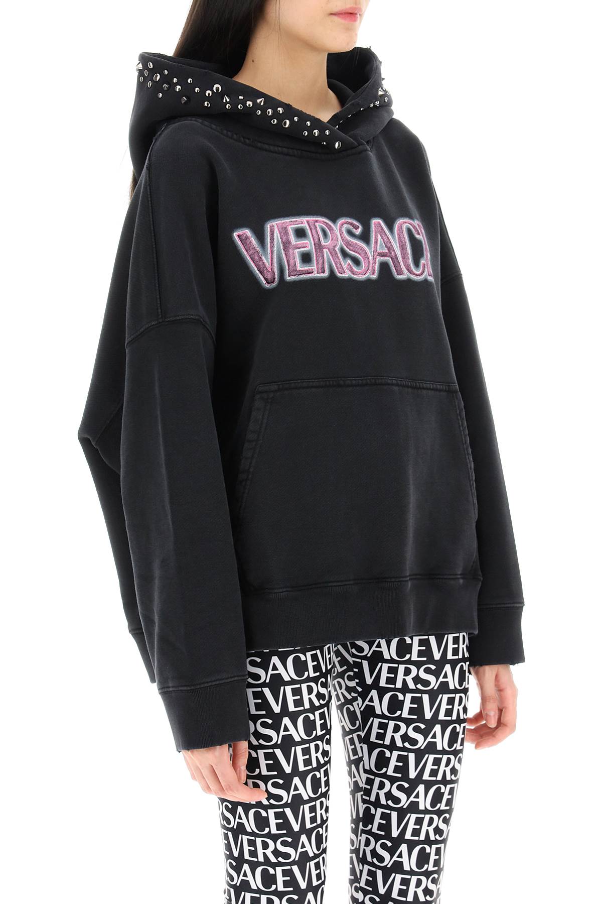 VERSACE hoodie with studs 10081701A065312B110