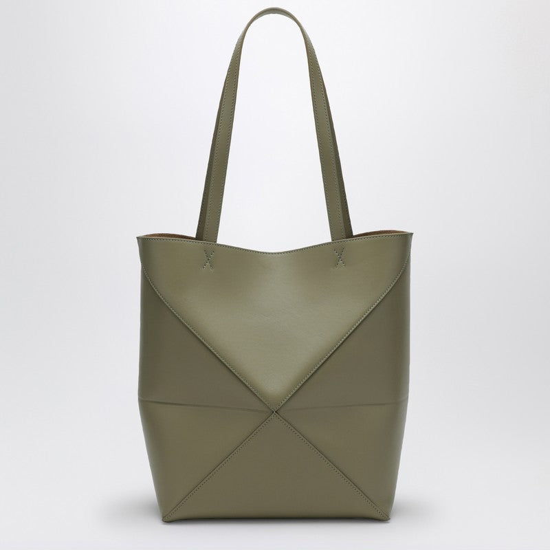 LOEWE Puzzle Fold Tote Green Eucalyptus bag A657G50X01LEP_LOEW-4787