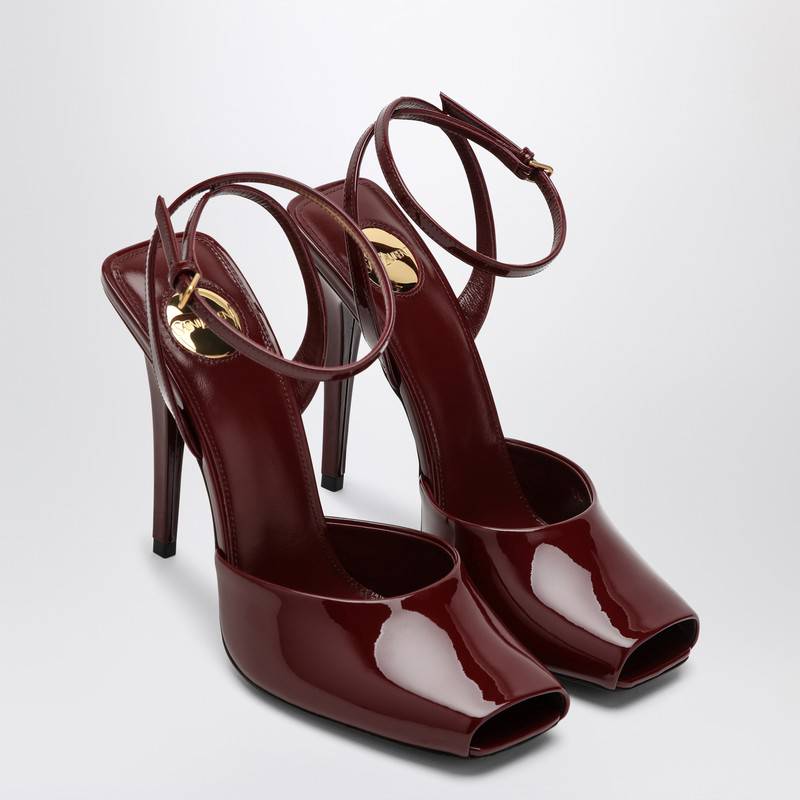 Saint Laurent La Scandale sandal in burgundy patent leather 8060481TV00P_YSL-6117