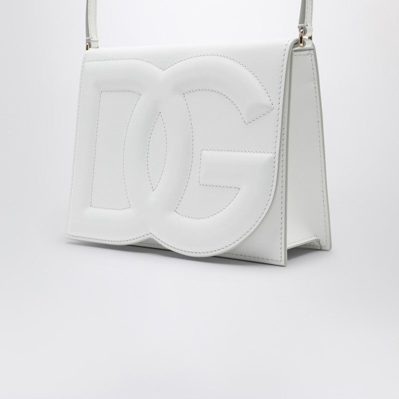 Dolce & Gabbana White DG logo leather shoulder bag BB7287AW576P_DOLCE-80002