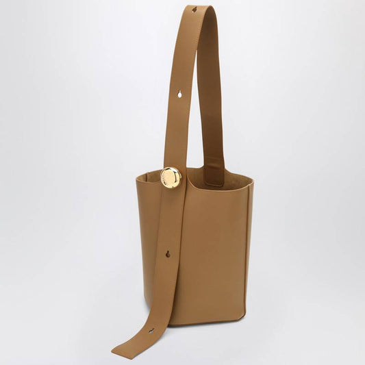 LOEWE Brown calfskin Pebble Bucket medium bag AANBBBWX01LEQ_LOEW-3980