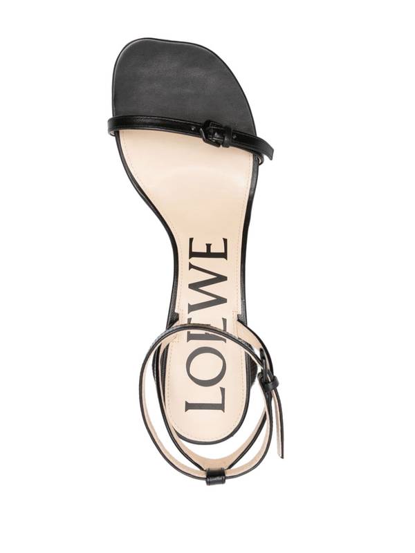 LOEWE Sandals Black L814465X69PETALBRUSH1100