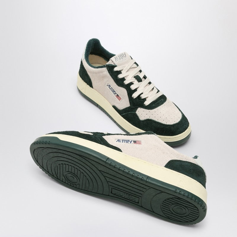 AUTRY Medalist beige/bottle green suede sneakers AULMSH12P_AUTRY-SH12