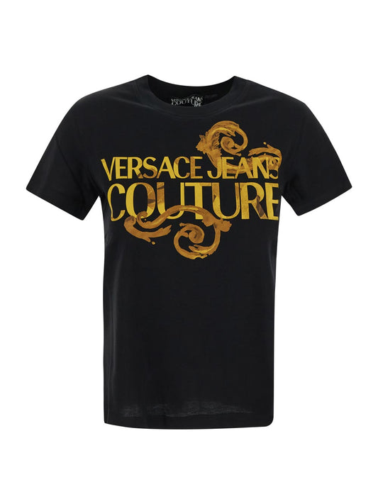 VERSACE JEANS COUTURE VERSACE JEANS COUTURE T-shirt black 76HAHG00CJ00GG89