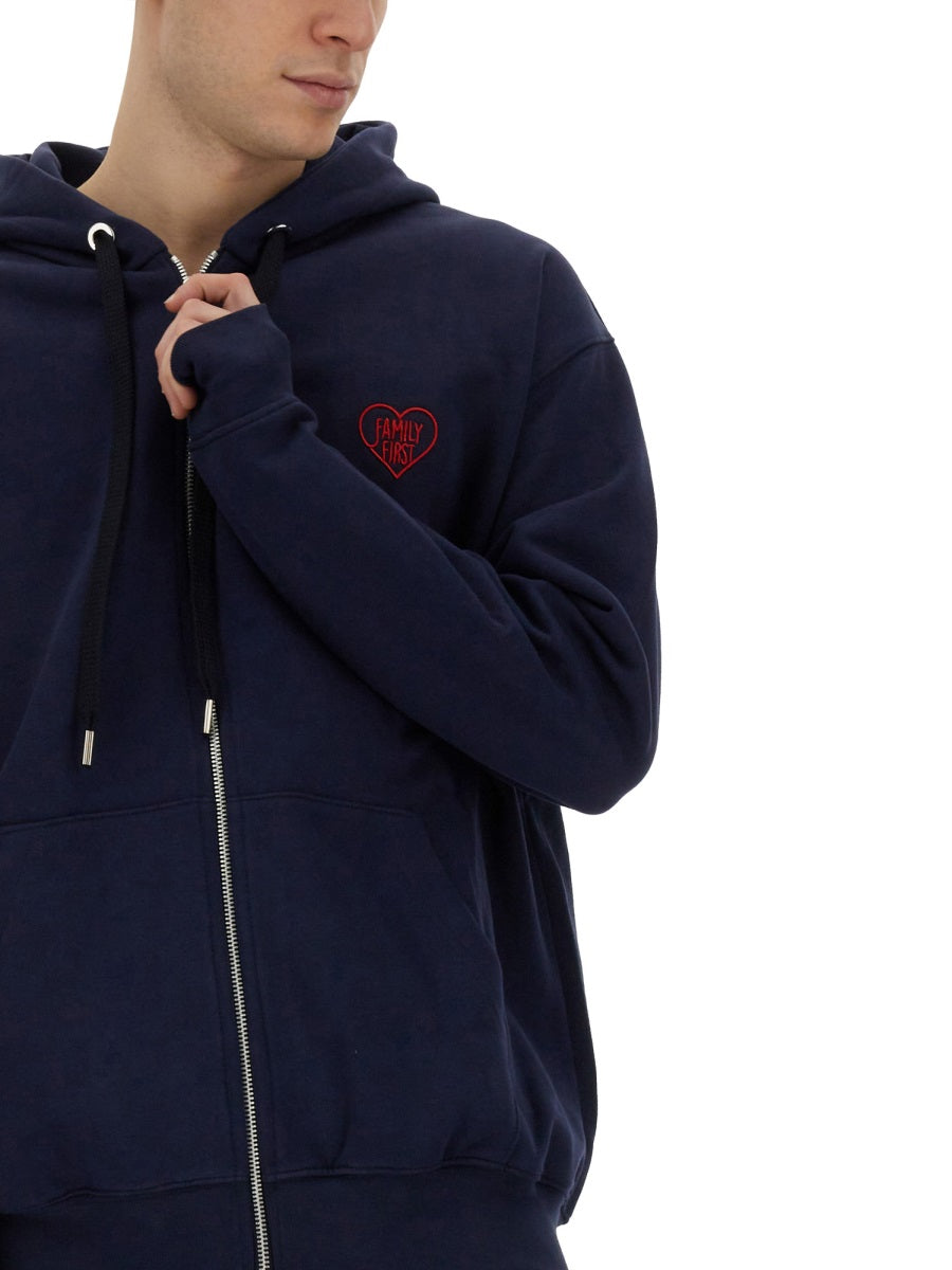 FAMILY FIRST ZIP SWEATSHIRT. HS2401DARKBLUE