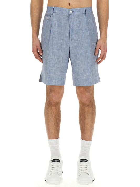 Dolce & Gabbana LINEN BERMUDA SHORTS GW0MATFU4LGB0064