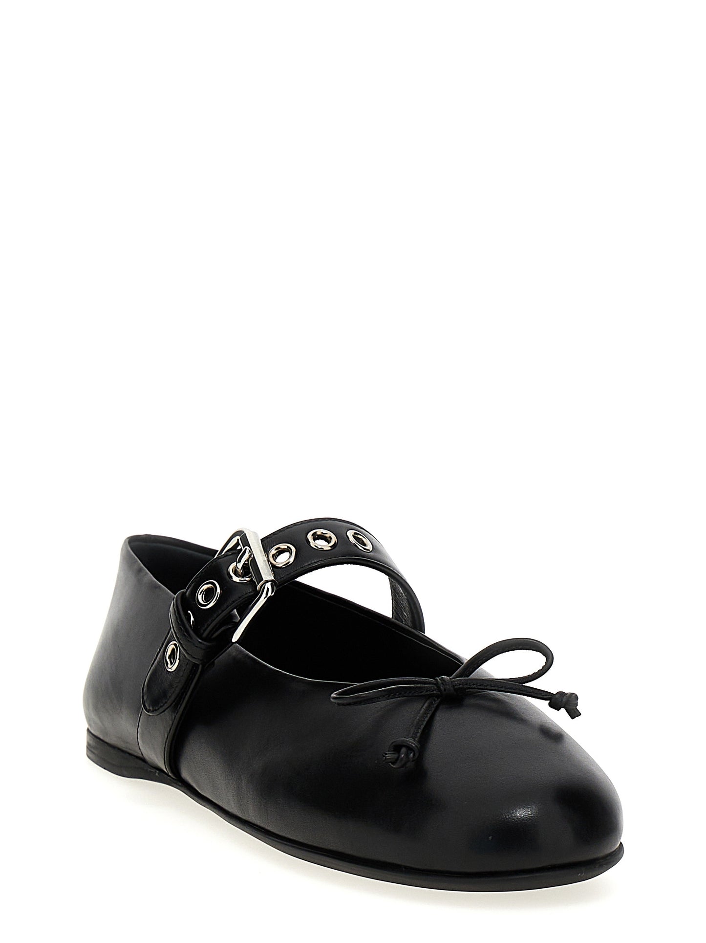 MIU MIU Black leather ballerinas 5F210EF005070F0002