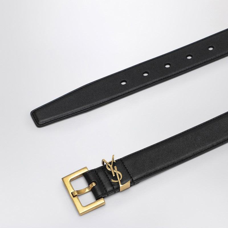 Saint Laurent Monogram black belt 3 cm 634437BOO0WP_YSL-1000