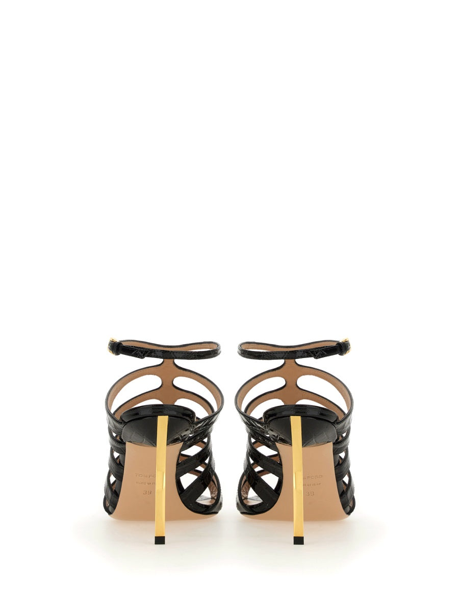 TOM FORD LEATHER SANDAL W3490LSP035G1N001