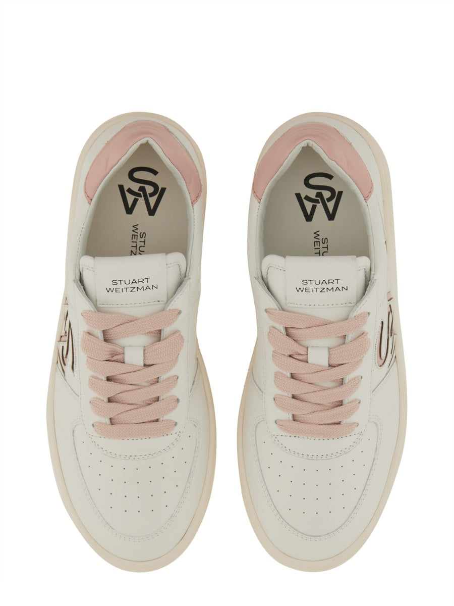 STUART WEITZMAN SNEAKER WITH LOGO SH305WT/PK