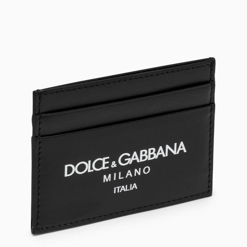 Dolce & Gabbana Black calfskin card holder with logo BP0330AN244O_DOLCE-HNII7