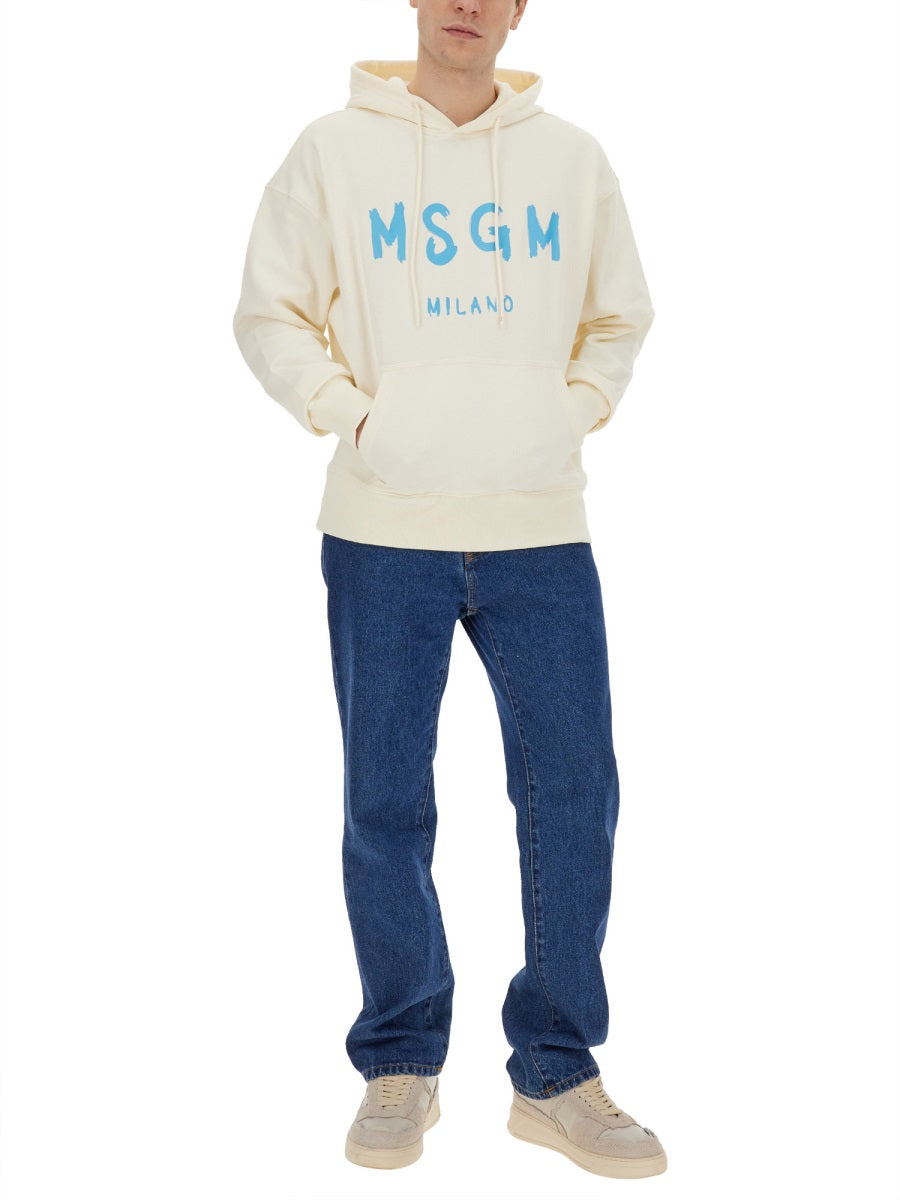 MSGM SWEATSHIRT WITH BRUSHED LOGO 3640MM51524700002