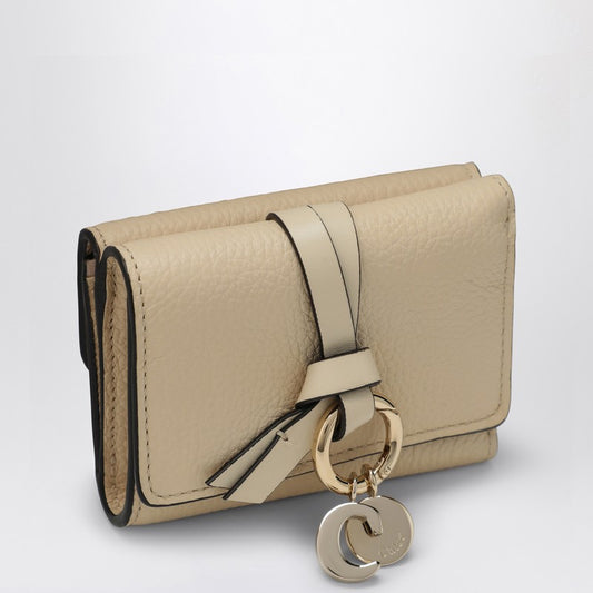 Chloé Alphabet mini trifold beige wallet CHC21WP946F57P_CHLOE-24Q