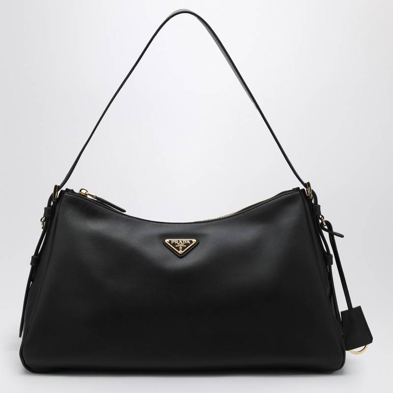 Prada Aimée large black leather bag 1BC228LVM2CYSQ_PRADA-F0002