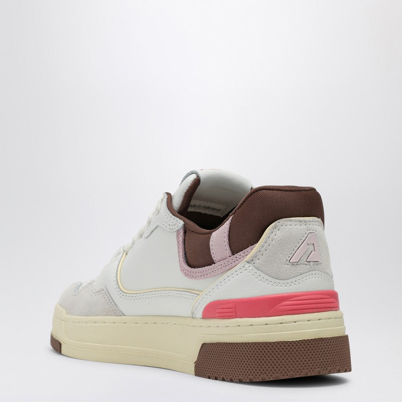 AUTRY Low CLC white/pink/brown trainer ROLWMM35P_AUTRY-MM35