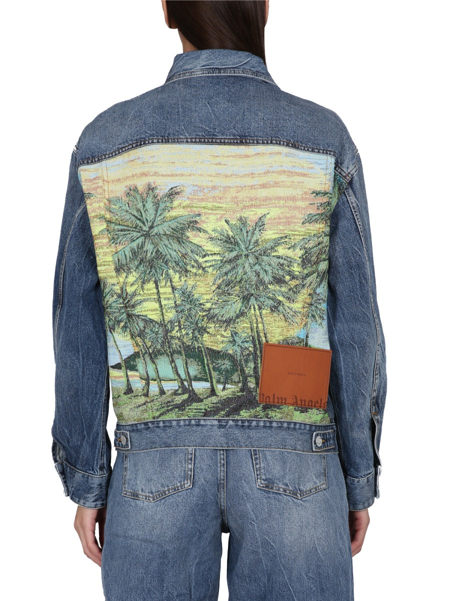 Palm Angels SUNRISE PRINT JACKET PWYE032S23DEN0024784