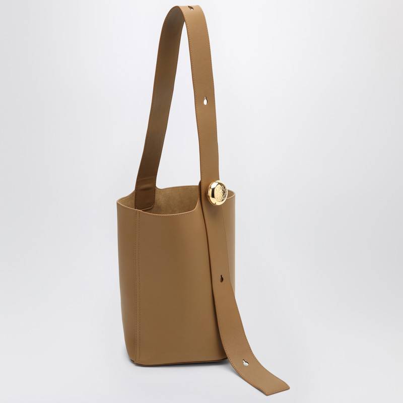 LOEWE Brown calfskin Pebble Bucket medium bag AANBBBWX01LEQ_LOEW-3980