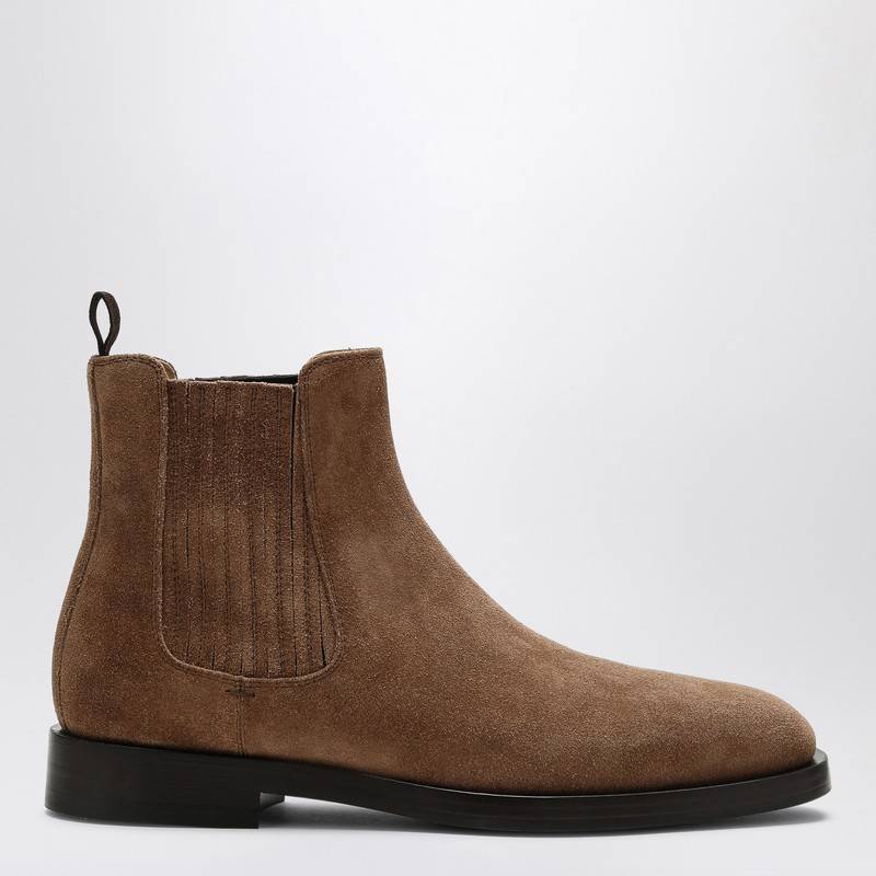 Brunello Cucinelli Chestnut coloured suede Chelsea Boot MZUPEAV715LEP_CUCIN-C8831