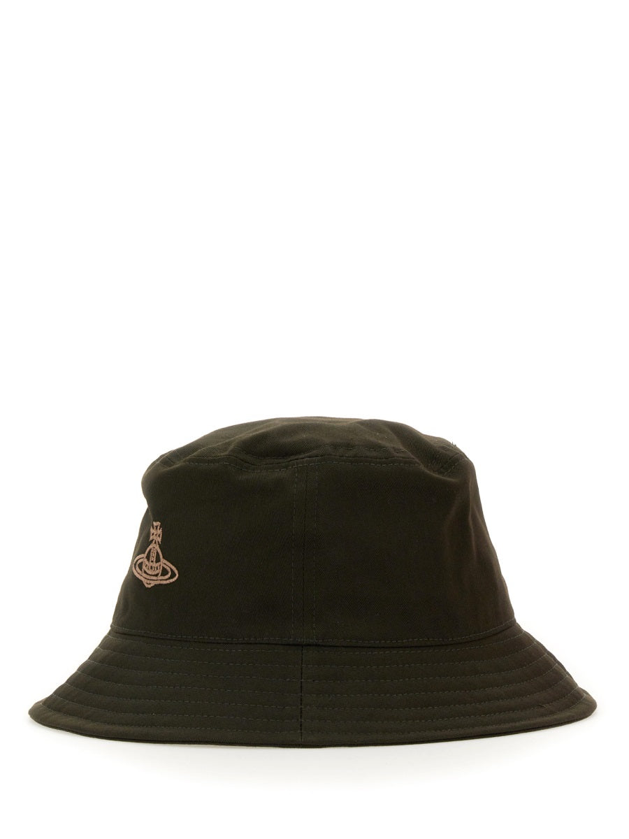 Vivienne Westwood BUCKET HAT WITH LOGO EMBROIDERY 81020009W00KTM401